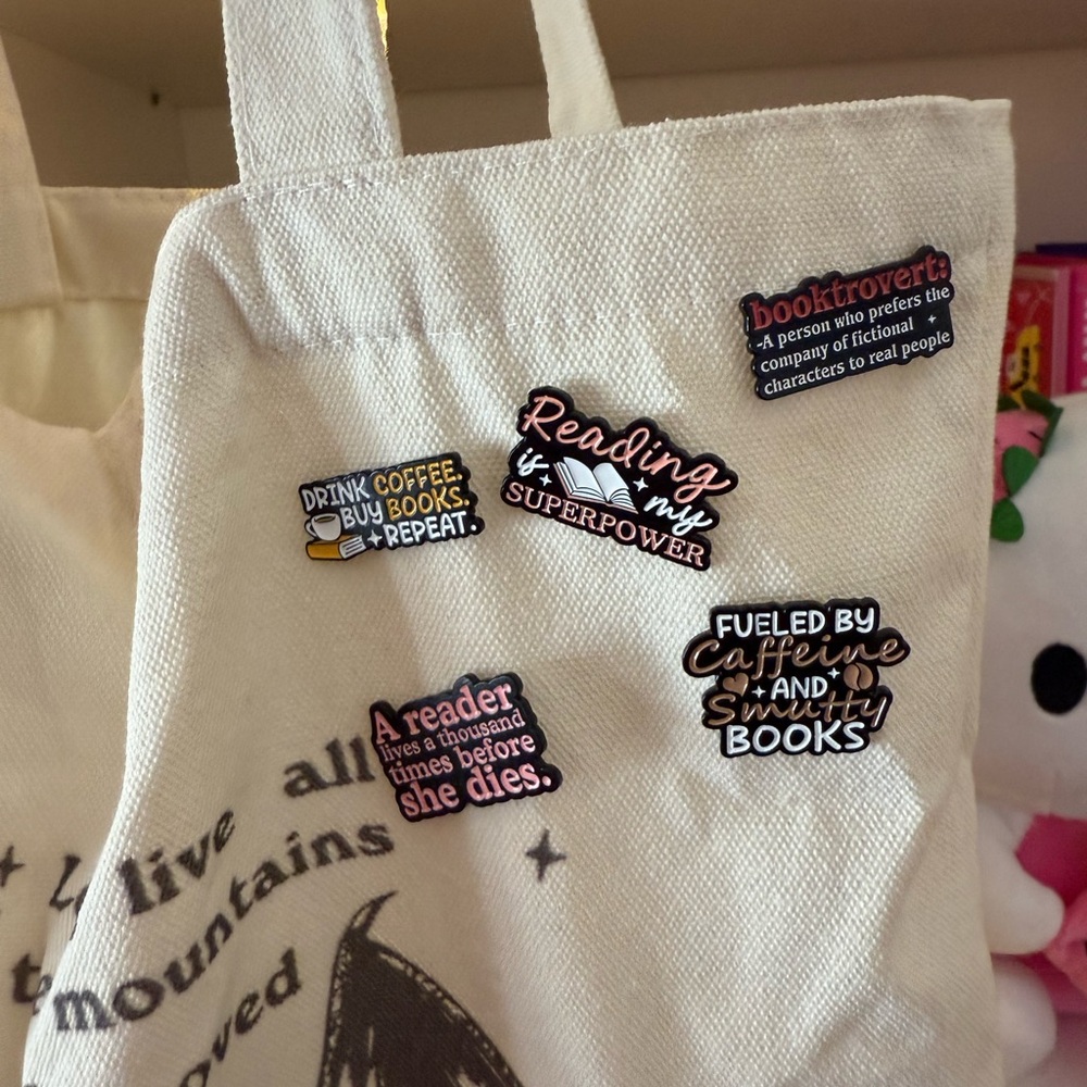 Book-Themed Pins